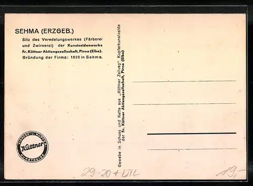 Seiden-AK Sehma /Erzgeb., Blick über die Ortschaft