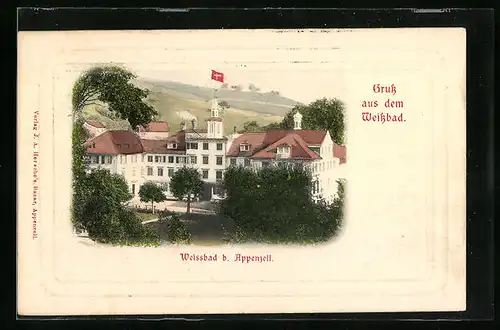 AK Weissbad b. Appenzell, Partie vom Badhaus