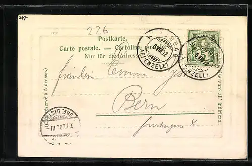 AK Weissbad b. Appenzell, Partie vom Badhaus