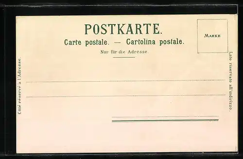 Lithographie Seealpsee, See mit Hütte