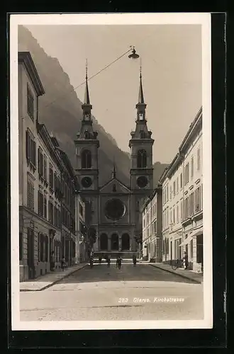 AK Glarus, Partie in der Kirchstrasse