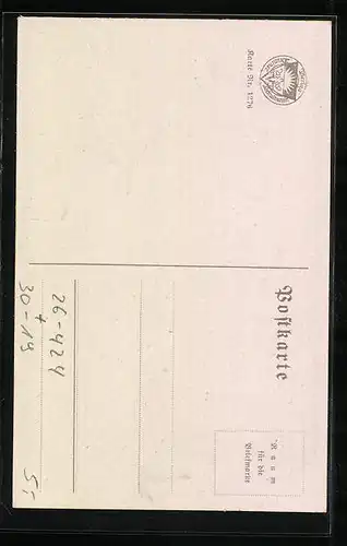 Künstler-AK Karl Friedrich Gsur: Deutscher Schulverein Nr. 1276: Juni, Herr beobachtet sich küssendes Paar