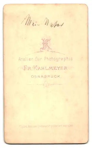 Fotografie Fr. Kahlmeyer, Osnabrück, bürgerlicher Herr mit Bart und strengem Blick