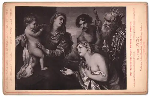 Fotografie H. J. Medinger, Berlin, Gemälde: Die drei bussfertigen Sünder vor Christus, nach A. van Dyck