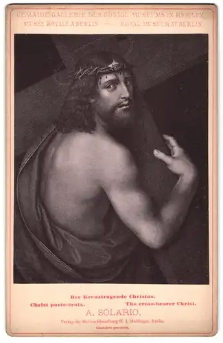 Fotografie H. J. Medinger, Berlin, Gemälde: Der Kreuztragende Christus, nach A. Solario