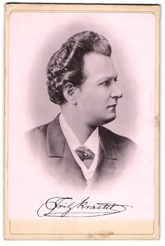 Fotografie Lichtdruck Wasserbauer, Wien, Portrait Friedrich Krastel, Schauspieler