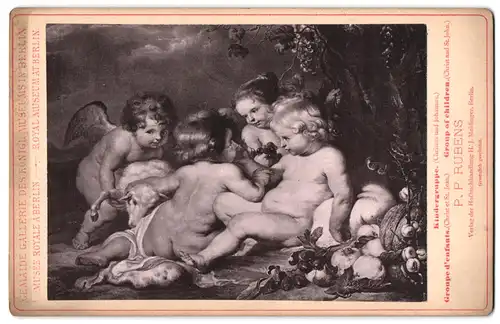 Fotografie H. J. Meidinger, Berlin, Gemälde: Kindergruppe, nach P. P. Rubens