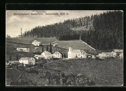 AK Heilbrunn, Ortsansicht aus der Vogelschau