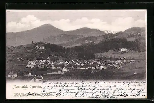 AK Neumarkt, Ortsansicht aus der Vogelschau