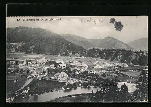 AK St. Michael, Ortsansicht aus der Vogelschau