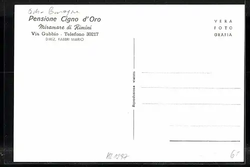 AK Miramare di Rimini, Pensione Cigno d`Oro, Via Gubbio