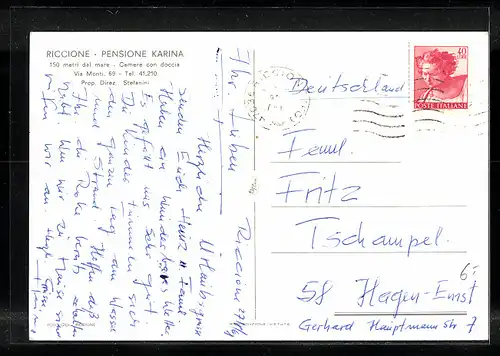 AK Riccione, Pensione Karina