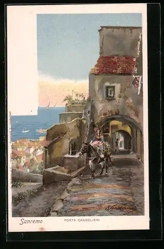 Künstler-AK Sanremo, Porta Candelieri