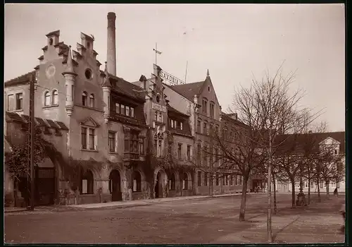 Fotografie Brück & Sohn Meissen, Ansicht Groitzsch, Hotel Weisses Ross am Marktplatz