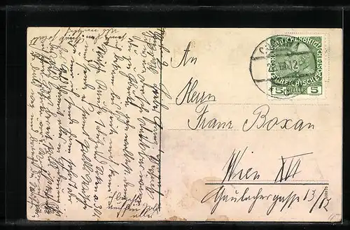 AK Cortina d`Ampezzo, Ortspartie gegen die Tofana