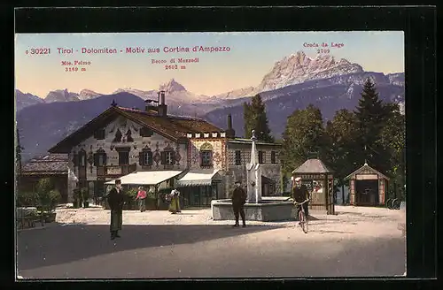 AK Cortina, Ortspartie mit Osteria