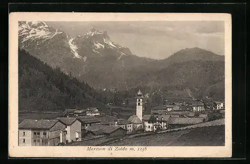 AK Mareson di Zoldo, Panorama gegen Berge