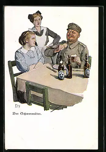 Künstler-AK Ernst Heilemann: Der Schwerenöter