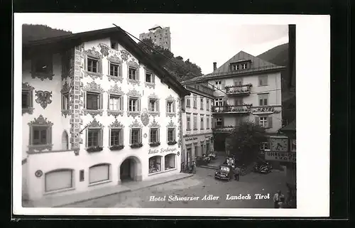 AK Landeck, Hotel Schwarzer Adler