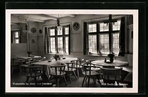 AK Landeck, Hotel Post, Weinstube, Innenansicht