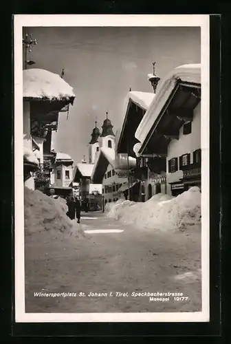 AK St. Johann, Speckbacherstrasse im Winter