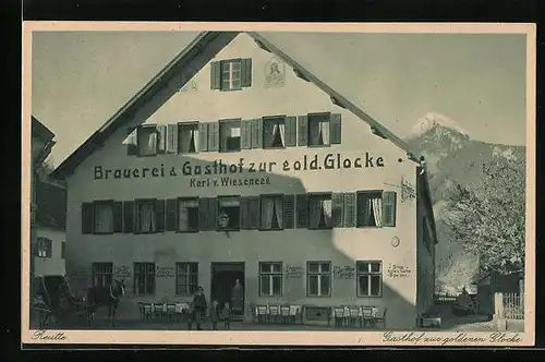AK Reutte, Gasthof zur goldenen Glocke