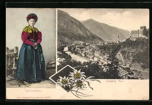 AK Landeck, Panorama und Lechtalerin