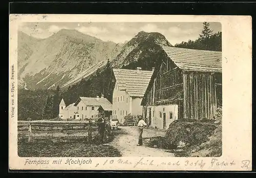 AK Fernpass, Ortspartie mit Hochjoch