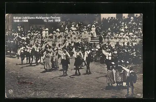 AK Wien, Kaiserhuldigung Festzug 1908, Salzburger Gruppe