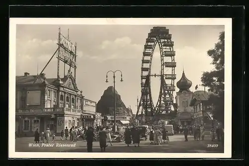 AK Wien, Wiener Prater mit Riesenrad