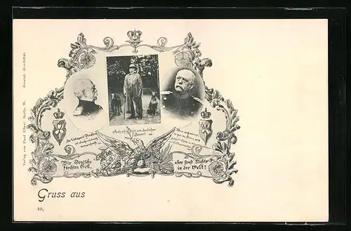 AK Portraits von Bismarck Auch ich bin ein deutscher Bauer