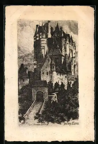 Künstler-AK Carl Jander: Wierschem, Burg Eltz