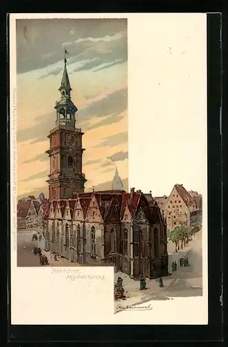 Künstler-AK Otto Hammel: Hannover, Aegidienkirche