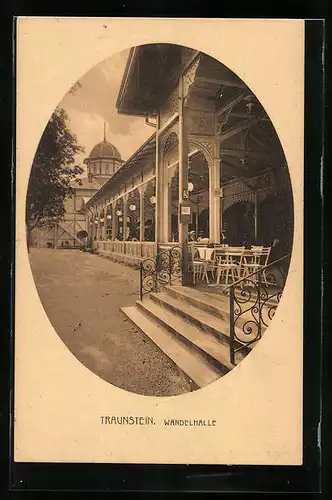 AK Traunstein, Ansicht der Wandelhalle