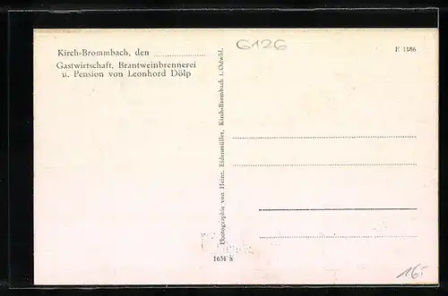 AK Kirch-Brombach i. Odwld., Teilansicht, Krankenhaus, Kriegerdenkmal 1914-18