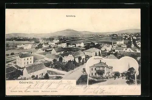 AK Oderwitz, Apotheke, Teilansicht mit Spitzberg