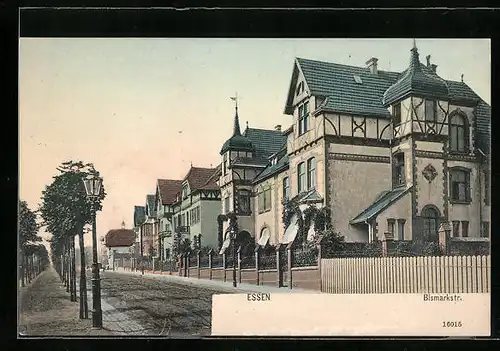 AK Essen, Blick in die Bismarckstrasse