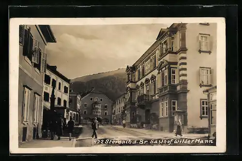 AK Steinach a. Br., Strassenpartie am Gasthof Wilder Mann