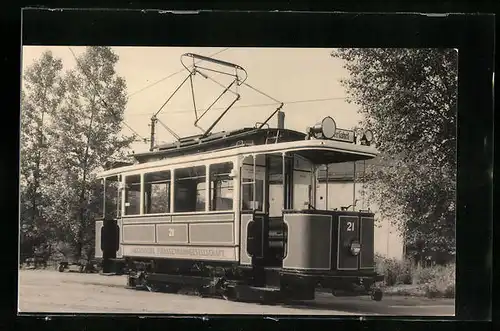 Foto-AK Dresden, Sächs. Strassenbahn