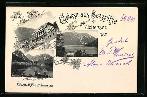 AK Maurach, Gasthaus Seespitze am Achensee, Gertisau, Panorama