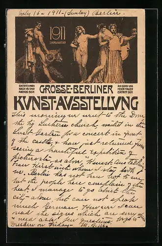 AK Berlin, Grosse Kunst-Ausstellung 1911