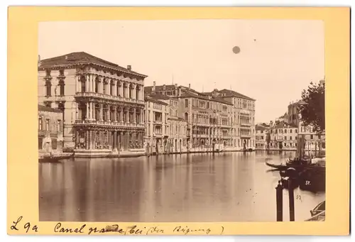 Fotografie unbekannter Fotograf, Ansicht Venedig, Partie am Canale Grande bei der Neigung