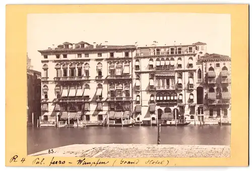 Fotografie unbekannter Fotograf, Ansicht Venedig, Blick auf das Grand Hotel