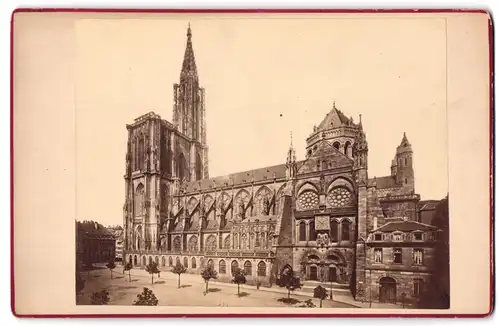 Fotografie unbekannter Fotograf, Ansicht Strassburg i. Els., Blick auf das Strassburger Münster, 1888