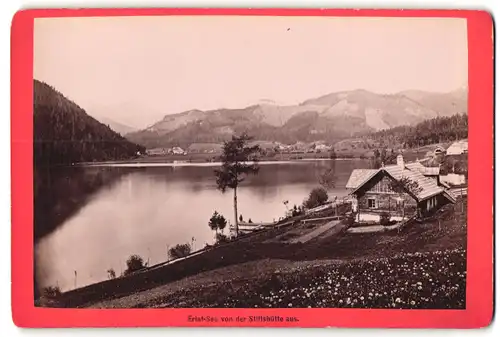 Fotografie Nicolaus Kuss, Mariazell, Ansicht Mariazell, Blick auf den Erlaf-See von der Stiftshütte aus gesehen