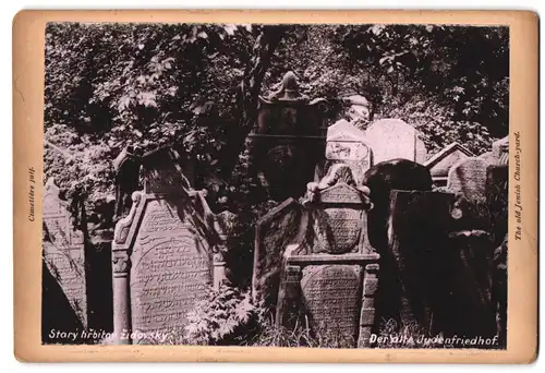 Fotografie unbekannter Fotograf, Ansicht Prag, alte Grabsteine auf dem alten Judenfriedhof