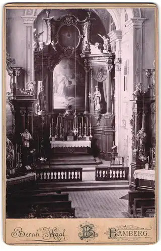 Fotografie Bernh. Haaf, Bamberg, Ansicht Bamberg, In der Institutskirche Beatae Mariae Virginis der Englischen Fräulein