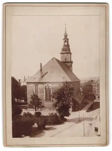 Fotografie unbekannter Fotograf, Ansicht Frankenberg i. Sa., Partie in der Humboldstrasse mit St. Aegidienkirche