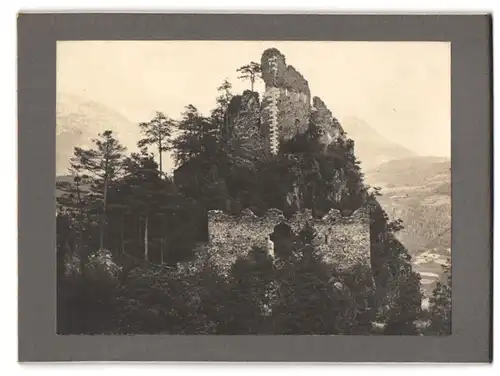 Fotografie unbekannter Fotograf, Ansicht Bad Nassau, Blick auf die Ruine Stein, 1910