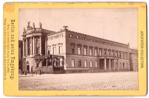 Fotografie F. Albert, Berlin, Ansicht Berlin, Blick auf das Palais Kaiser Wilhelm I. Unter den Linden